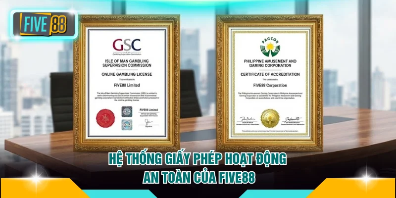 Trang chủ 13 Hệ thống chứng chỉ pháp lý minh bạch của FIVE88